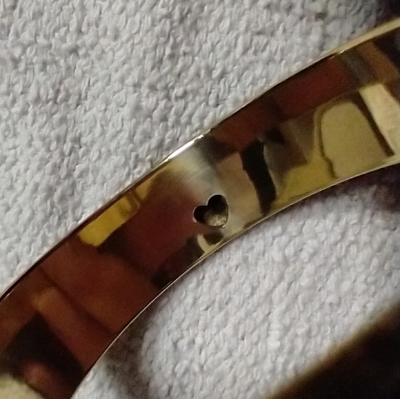 Brass decorative pink bangle bracelet heart 💕 - Picture 4 of 6